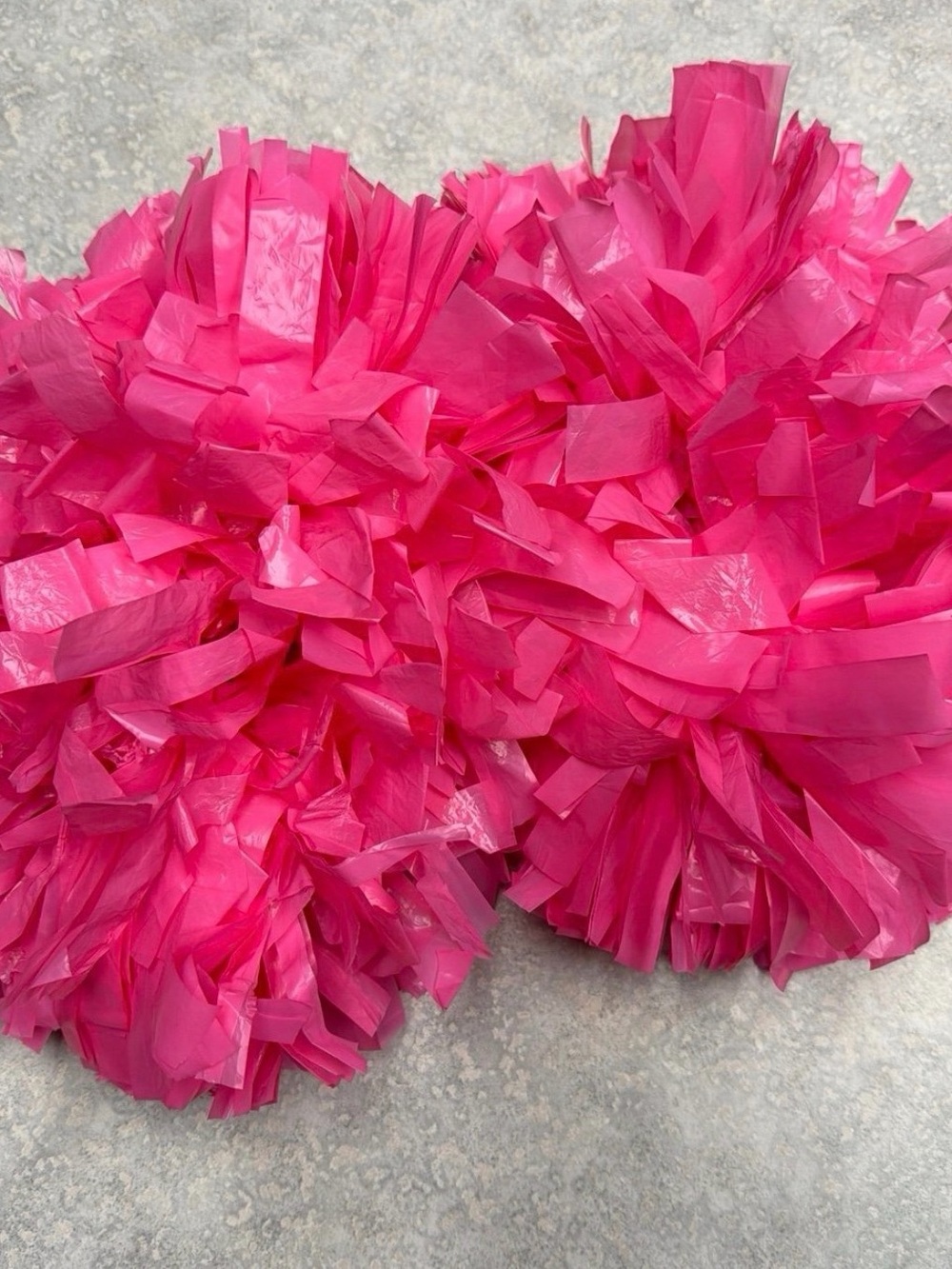 Vibrant Hot Pink Party Pom-Poms - Set of 2
